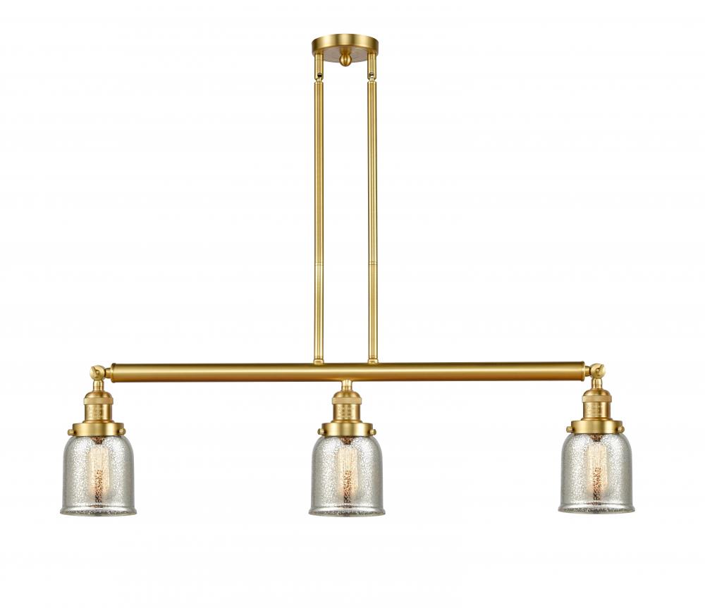 Bell - 3 Light - 38 inch - Satin Gold - Stem Hung - Adjustable Island Light