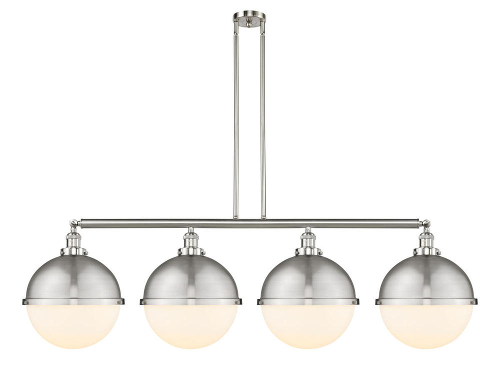 Hampden - 4 Light - 58 inch - Brushed Satin Nickel - Stem Hung - Adjustable Island Light