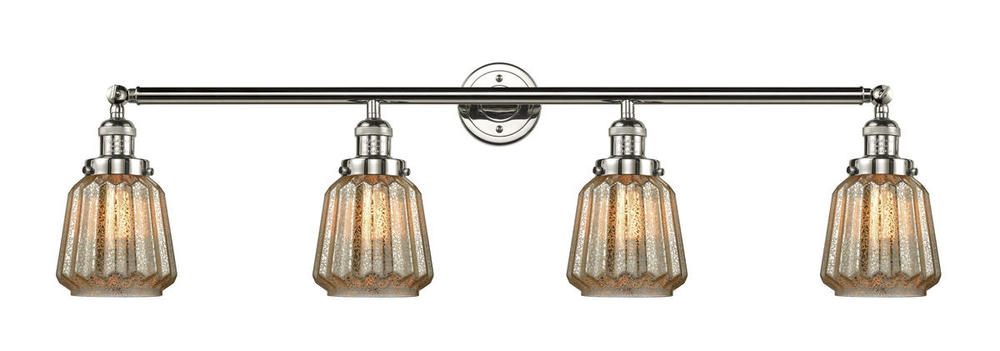 Chatham - 4 Light - 42 inch - Polished Nickel - Adjustable Bath Vanity Light