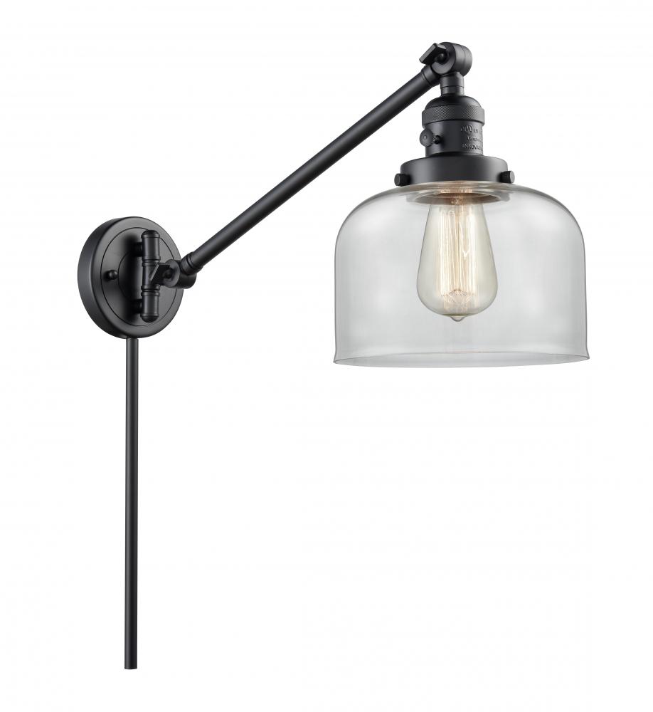 Bell - 1 Light - 8 inch - Matte Black -Adjustable Swing Arm