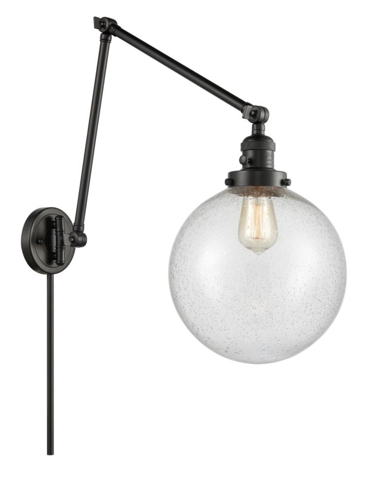 Beacon - 1 Light - 10 inch - Matte Black -Adjustable Swing Arm