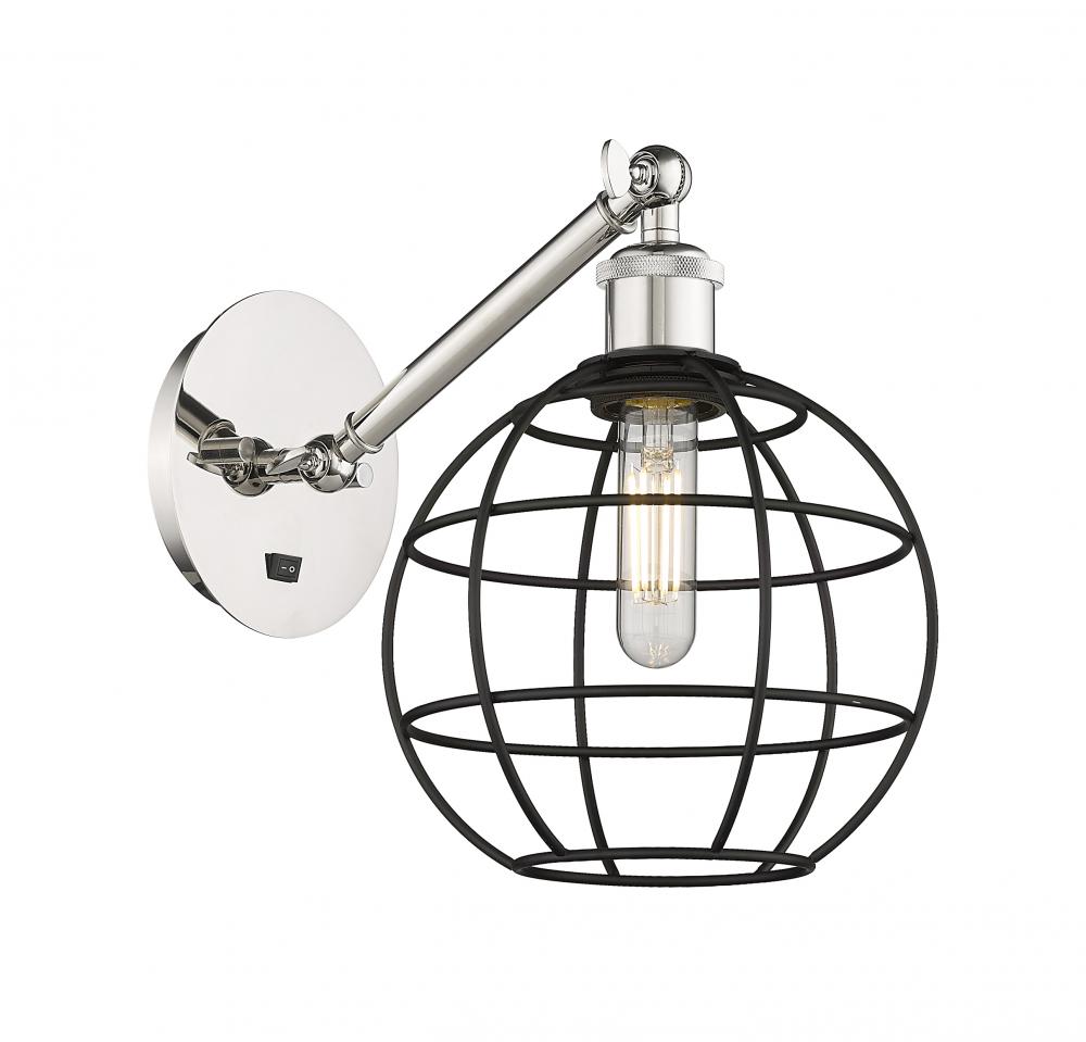 Lake Placid - 1 Light - 8 inch - Polished Nickel - Adjustable Sconce