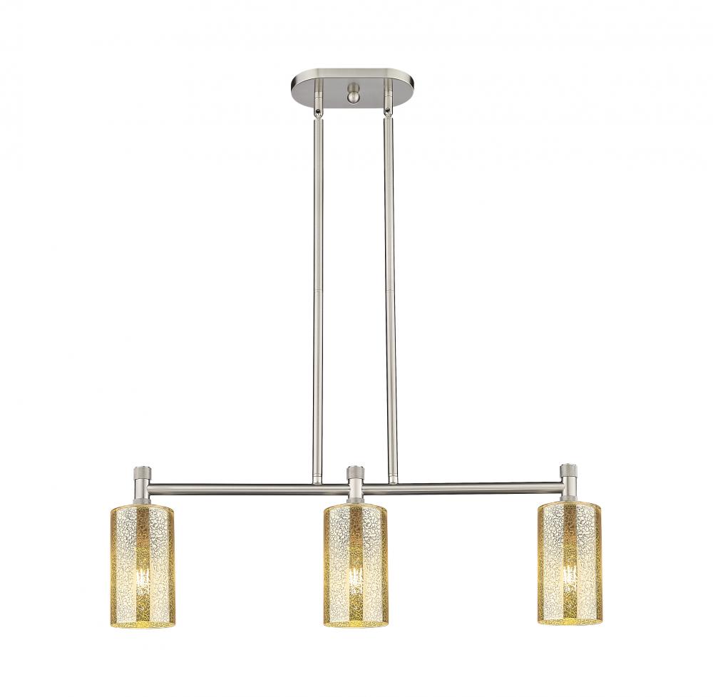 Crown Point - 3 Light - 31 inch - Satin Nickel - Island Light