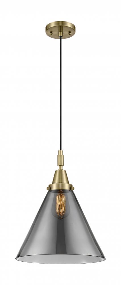 Cone - 1 Light - 12 inch - Antique Brass - Mini Pendant