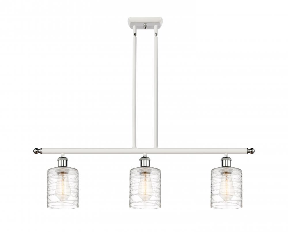 Cobbleskill - 3 Light - 36 inch - White Polished Chrome - Cord hung - Island Light