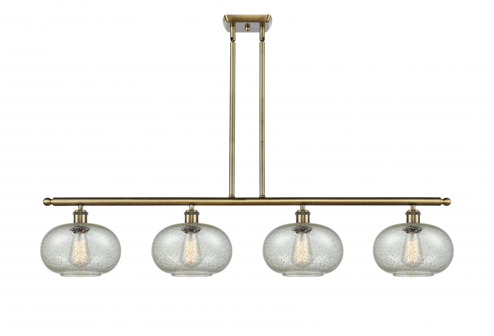 Gorham - 4 Light - 48 inch - Antique Brass - Cord hung - Island Light