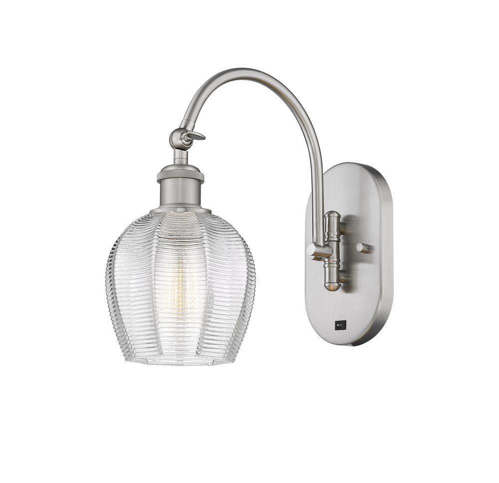 Norfolk - 1 Light - 6 inch - Brushed Satin Nickel - Adjustable Swing Arm