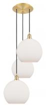 Innovations Lighting 113B-3P-SG-G121-12 - Athens - 3 Light - 18 inch - Satin Gold - Cord Hung - Multi Pendant