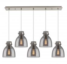 Innovations Lighting 125-410-1PS-SN-G412-8SM - Newton Bell - 5 Light - 40 inch - Brushed Satin Nickel - Linear Pendant