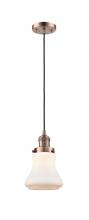 Innovations Lighting 201C-AC-G191-LED - Bellmont - 1 Light - 6 inch - Antique Copper - Cord hung - Mini Pendant