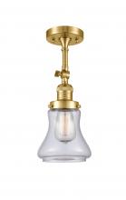Innovations Lighting 201F-SG-G192 - Bellmont - 1 Light - 6 inch - Satin Gold - Adjustable Semi-Flush Mount