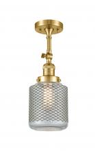 Innovations Lighting 201F-SG-G262-LED - Stanton - 1 Light - 6 inch - Satin Gold - Adjustable Semi-Flush Mount