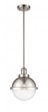Innovations Lighting 201S-SN-HFS-84-SN-LED - Hampden - 1 Light - 9 inch - Brushed Satin Nickel - Stem Hung - Mini Pendant