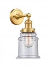 Innovations Lighting 203-SG-G184-LED - Canton - 1 Light - 7 inch - Satin Gold - Adjustable Sconce