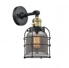 Innovations Lighting 203SW-BAB-G53-CE-LED - Bell Cage - 1 Light - 6 inch - Black Antique Brass - Adjustable Sconce