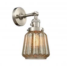 Innovations Lighting 203SW-SN-G146-LED - Chatham - 1 Light - 7 inch - Brushed Satin Nickel - Adjustable Sconce