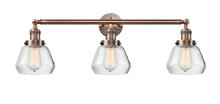 Innovations Lighting 205-AC-G172-LED - Fulton - 3 Light - 30 inch - Antique Copper - Bath Vanity Light