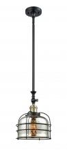 Innovations Lighting 206-BAB-G78-CE-LED - Bell Cage - 1 Light - 9 inch - Black Antique Brass - Stem Hung - Adjustable Mini Pendant