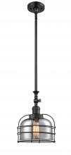 Innovations Lighting 206-BK-G73-CE-LED - Bell Cage - 1 Light - 9 inch - Matte Black - Stem Hung - Adjustable Mini Pendant