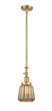 Innovations Lighting 206-SG-G146 - Chatham - 1 Light - 7 inch - Satin Gold - Stem Hung - Adjustable Mini Pendant