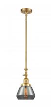 Innovations Lighting 206-SG-G173 - Fulton - 1 Light - 7 inch - Satin Gold - Stem Hung - Adjustable Mini Pendant