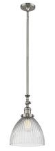 Innovations Lighting 206-SN-G222-LED - Seneca Falls - 1 Light - 10 inch - Brushed Satin Nickel - Stem Hung - Adjustable Mini Pendant