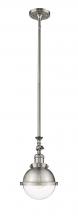Innovations Lighting 206-SN-HFS-62-SN-LED - Hampden - 1 Light - 7 inch - Brushed Satin Nickel - Stem Hung - Adjustable Mini Pendant