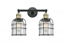 Innovations Lighting 208-BAB-G54-CE-LED - Bell Cage - 2 Light - 16 inch - Black Antique Brass - Adjustable Bath Vanity Light