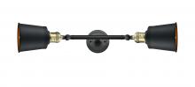 Innovations Lighting 208L-BAB-M9-BK-LED - Addison - 2 Light - 5 inch - Black Antique Brass - Adjustable Bath Vanity Light