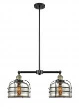 Innovations Lighting 209-BAB-G78-CE-LED - Bell Cage - 2 Light - 24 inch - Black Antique Brass - Stem Hung - Adjustable Island Light