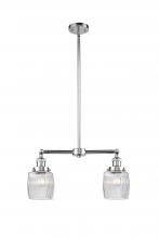 Innovations Lighting 209-PC-G302-LED - Colton - 2 Light - 22 inch - Polished Chrome - Stem Hung - Adjustable Island Light