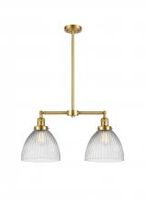 Innovations Lighting 209-SG-G222-LED - Seneca Falls - 2 Light - 21 inch - Satin Gold - Stem Hung - Adjustable Island Light
