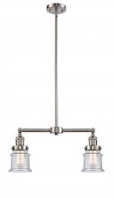 Innovations Lighting 209-SN-G184S-LED - Canton - 2 Light - 21 inch - Brushed Satin Nickel - Stem Hung - Adjustable Island Light
