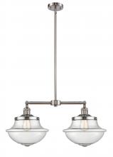 Innovations Lighting 209-SN-G544-LED - Oxford - 2 Light - 25 inch - Brushed Satin Nickel - Stem Hung - Adjustable Island Light