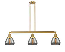 Innovations Lighting 213-SG-G173 - Fulton - 3 Light - 39 inch - Satin Gold - Stem Hung - Adjustable Island Light