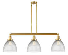Innovations Lighting 213-SG-G222-LED - Seneca Falls - 3 Light - 39 inch - Satin Gold - Stem Hung - Adjustable Island Light