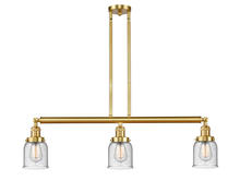 Innovations Lighting 213-SG-G54-LED - Bell - 3 Light - 38 inch - Satin Gold - Stem Hung - Adjustable Island Light