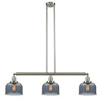 Innovations Lighting 213-SN-G73-LED - Bell - 3 Light - 41 inch - Brushed Satin Nickel - Stem Hung - Adjustable Island Light