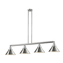 Innovations Lighting 214-SN-M10-SN-LED - Briarcliff - 4 Light - 55 inch - Brushed Satin Nickel - Stem Hung - Adjustable Island Light
