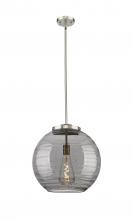 Innovations Lighting 221-1S-SN-G1213-16SM-BB-95-LED - Athens Deco Swirl - 1 Light - 16 inch - Brushed Satin Nickel - Stem Hung - Pendant