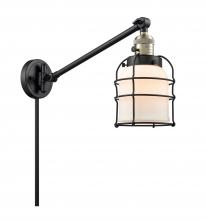 Innovations Lighting 237-BAB-G51-CE-LED - Bell Cage - 1 Light - 8 inch - Black Antique Brass -Adjustable Swing Arm