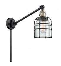 Innovations Lighting 237-BAB-G52-CE-LED - Bell Cage - 1 Light - 8 inch - Black Antique Brass -Adjustable Swing Arm