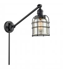 Innovations Lighting 237-BK-G58-CE - Bell Cage - 1 Light - 8 inch - Matte Black -Adjustable Swing Arm