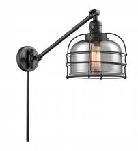 Innovations Lighting 237-BK-G73-CE - Bell Cage - 1 Light - 8 inch - Matte Black -Adjustable Swing Arm