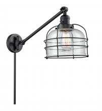 Innovations Lighting 237-BK-G74-CE-LED - Bell Cage - 1 Light - 8 inch - Matte Black -Adjustable Swing Arm