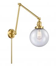 Innovations Lighting 238-SG-G204-8 - Beacon - 1 Light - 8 inch - Satin Gold -Adjustable Swing Arm