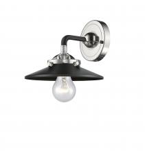 Innovations Lighting 284-1W-BPN-M6-BK-LED - Railroad - 1 Light - 8 inch - Black Polished Nickel - Sconce