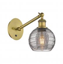 Innovations Lighting 317-1W-BB-G1213-6SM - Athens Deco Swirl - 1 Light - 6 inch - Brushed Brass - Adjustable Sconce