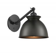 Innovations Lighting 317-1W-BK-M14-BK - Adirondack - 1 Light - 8 inch - Matte Black - Adjustable Sconce