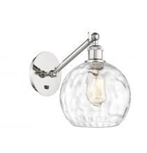 Innovations Lighting 317-1W-PN-G1215-8-LED - Athens Water Glass - 1 Light - 8 inch - Polished Nickel - Adjustable Sconce